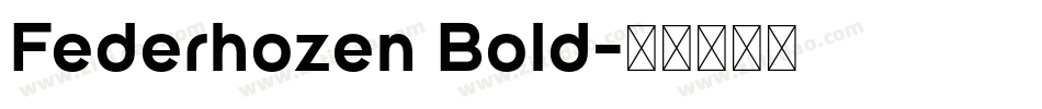 Federhozen Bold字体转换